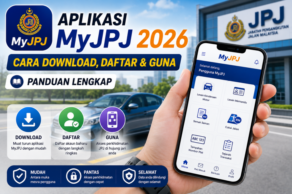 Aplikasi MyJPJ 2026: Cara Download, Daftar & Guna — Panduan Lengkap