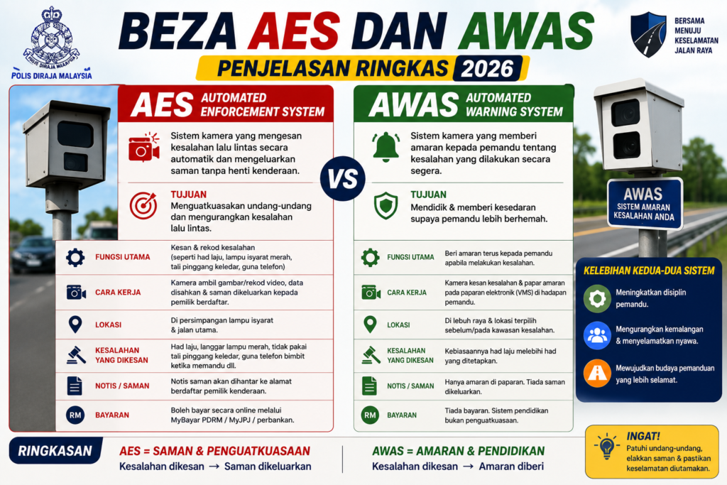 Beza AES dan AWAS — Penjelasan Ringkas 2026