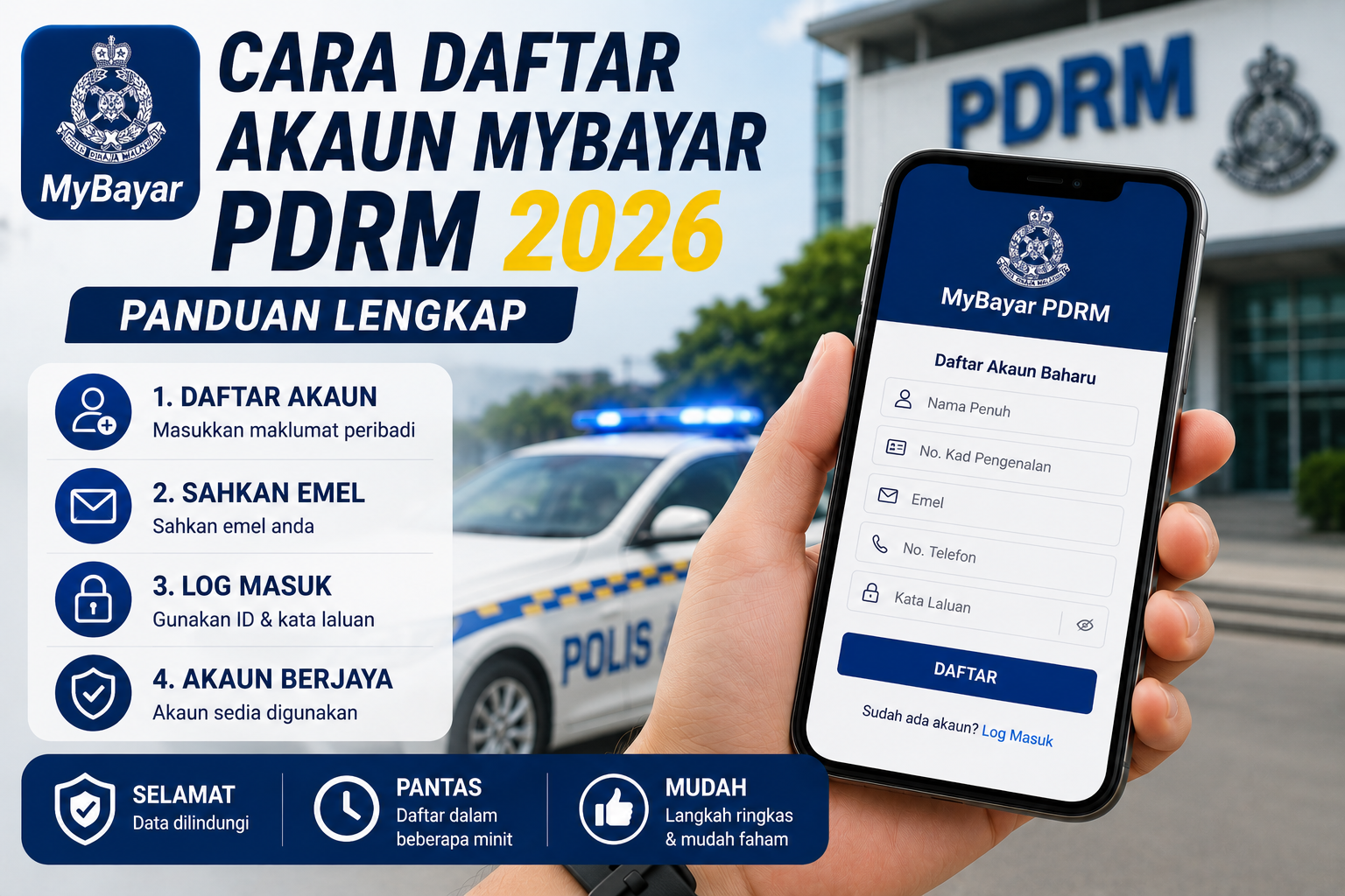 Cara Daftar Akaun MyBayar PDRM 2026 — Panduan Lengkap
