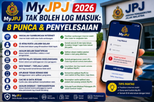Carta alir 8 punca utama masalah log masuk MyJPJ dan cara penyelesaian pantas