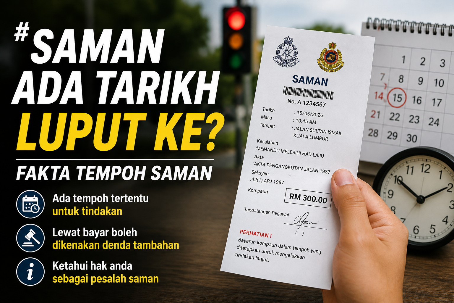 Saman Ada Tarikh Luput Ke Fakta Tempoh Saman
